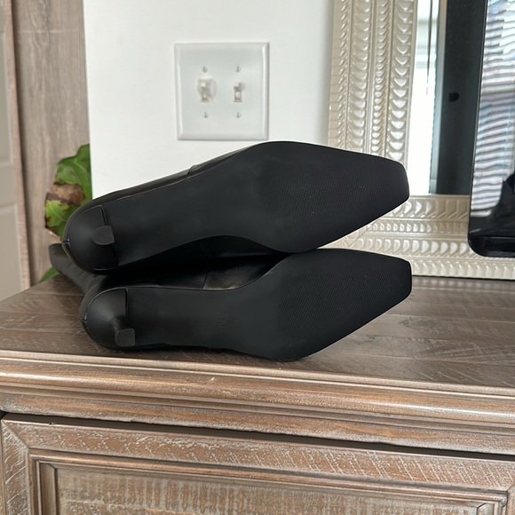 Zara heeled leather knee high boots leather black kitten heel 2006/310 38 7.5 - Picture 11 of 16